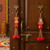 handmade ram ram ji rajasthani hanging decorative pom pom latkan for home decoration (pack of 6)