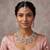 Bridal Pink Stone Choker Necklace Set: CZ Diamond Indian Wedding Jewelry