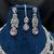 Bridal Pink Stone Choker Necklace Set: CZ Diamond Indian Wedding Jewelry