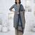 Blue printed cotton blend stitched ethnic motif print salwar kurta dupatta for women