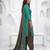 Teal printed cotton blend stitched floral print salwar kurta dupatta for women