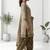 Olive printed cotton blend stitched geometric print salwar kurta dupatta for women