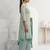 Light blue printed cotton blend stitched abstrect print salwar kurta dupatta for women