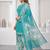 Light blue printed cotton blend stitched geometric print salwar kurta dupatta for women