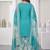 Light blue printed cotton blend stitched geometric print salwar kurta dupatta for women