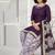 Purple printed cotton blend stitched geometric print salwar kurta dupatta for women