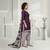 Purple printed cotton blend stitched geometric print salwar kurta dupatta for women