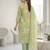 Green printed cotton blend stitched floral print salwar kurta dupatta for women