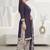 Purple printed cotton blend stitched floral print salwar kurta dupatta for women
