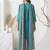 Teal printed cotton blend stitched floral print salwar kurta dupatta for women