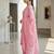 Pink printed cotton blend stitched floral print salwar kurta dupatta for women
