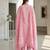 Pink printed cotton blend stitched floral print salwar kurta dupatta for women