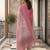 Pink printed cotton blend stitched geometric print salwar kurta dupatta for women