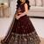 Kids' maroon  Embroidered Lehenga Choli with Dupatta