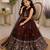Kids' maroon  Embroidered Lehenga Choli with Dupatta