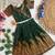 Green pashmina silk with all body pure zari weaving work lehenga choli for kids