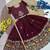 Kids' maroon  Embroidered Lehenga Choli with Dupatta