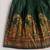 Green pashmina silk with all body pure zari weaving work lehenga choli for kids