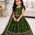 Kids' green Embroidered Lehenga Choli with Dupatta