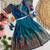 Teal pashmina silk with all body pure zari weaving work lehenga choli for kids