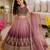 Kids' Multicolor Embroidered Lehenga Choli with Dupatta