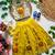 Yellow pure viscose dola silk with embroidery border lace lehenga choli for kids