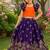 Purple pure viscose dola silk with embroidery border lace lehenga choli for kids
