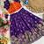 Purple pure viscose dola silk with embroidery border lace lehenga choli for kids