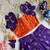 Purple pure viscose dola silk with embroidery border lace lehenga choli for kids