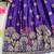 Purple pure viscose dola silk with embroidery border lace lehenga choli for kids