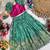 Skyblue pure viscose dola silk with embroidery border lace lehenga choli for kids