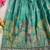 Skyblue pure viscose dola silk with embroidery border lace lehenga choli for kids