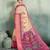 Beige floral linen kalamkari saree with blouse