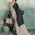 Black floral polka linen bollywood saree with blouse