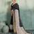 Black floral polka linen bollywood saree with blouse