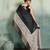 Black floral polka linen bollywood saree with blouse