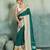 green woven design cotton blend bollywood saree with blouse