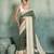 mehendi woven design cotton blend bollywood saree with blouse