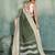 mehendi woven design cotton blend bollywood saree with blouse