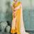 off white woven design cotton blend bollywood saree with blouse