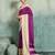 purple woven design cotton blend bollywood saree with blouse