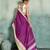 purple woven design cotton blend bollywood saree with blouse