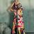 multicolor floral cotton blend bollywood saree with blouse