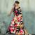multicolor floral cotton blend bollywood saree with blouse