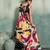 multicolor floral cotton blend bollywood saree with blouse