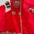 Red faux georgette embroidered anarkali set