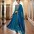 Blue chanderi embroidered kurta set