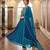 Blue chanderi embroidered kurta set