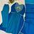 Blue chanderi embroidered kurta set