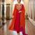 Multicolor chanderi embroidered kurta set
